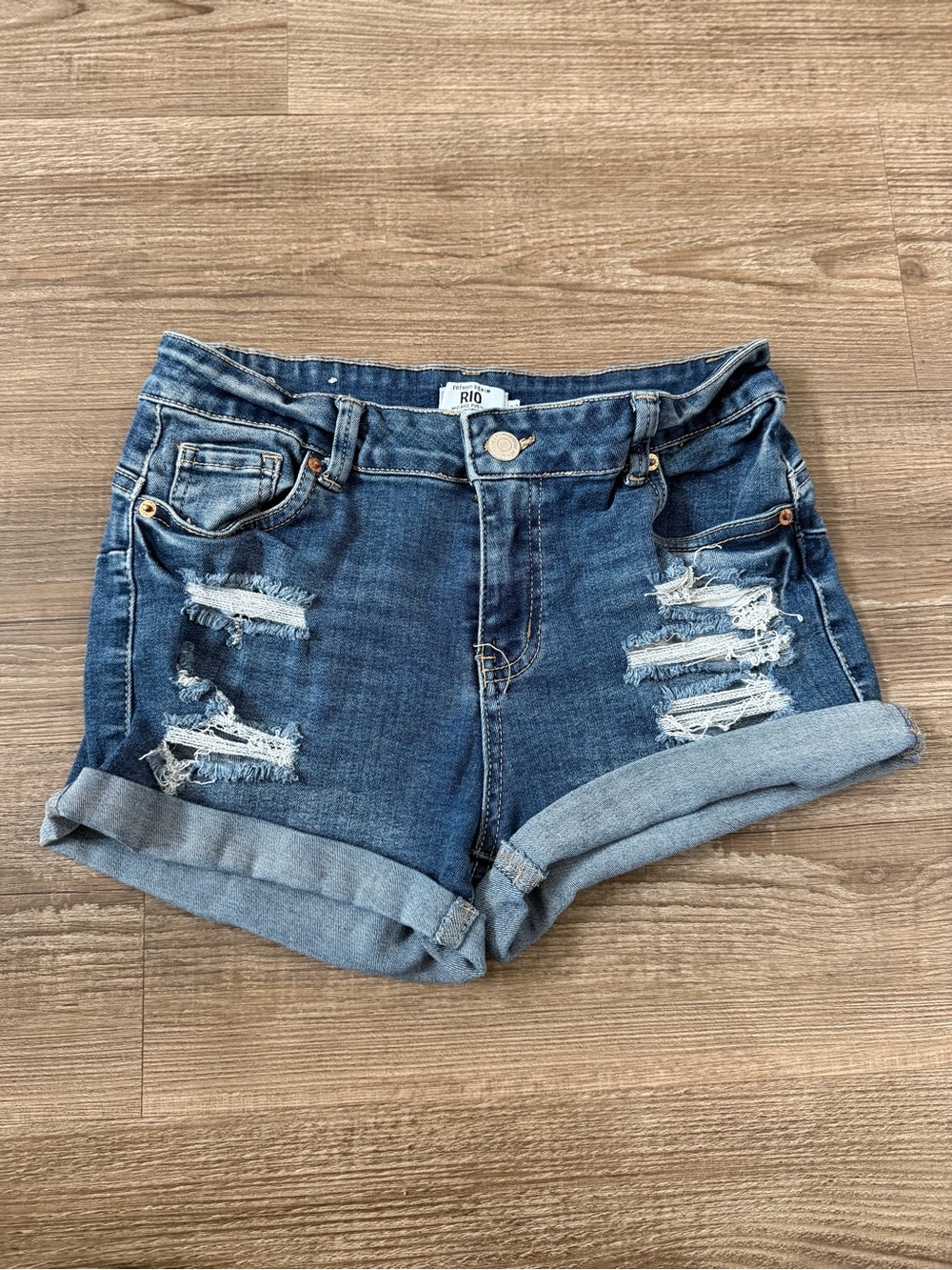 Rio denim frayed shorts size 3 juniors